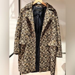 Zara Double Breasted Coat in XS/navy+ecrus